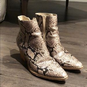 Snakeskin Booties
